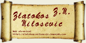 Zlatokos Milošević vizit kartica